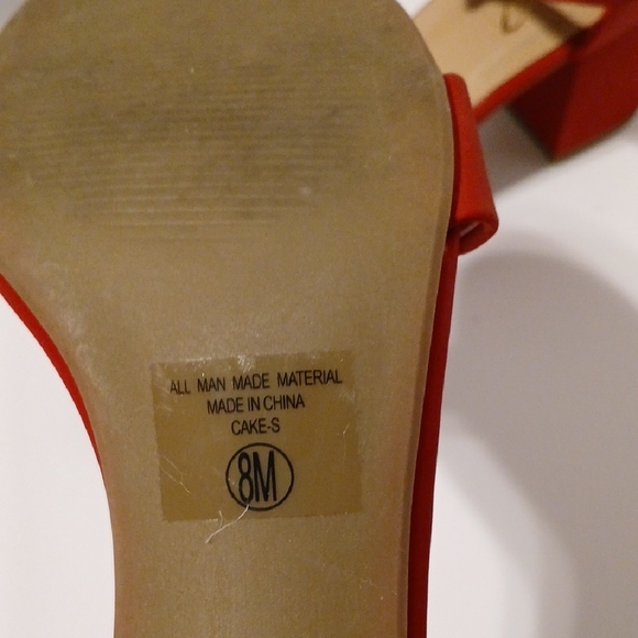 Vibrant Scarlet Block Heel Sandals From Y.NOT - Picture 3 of 6